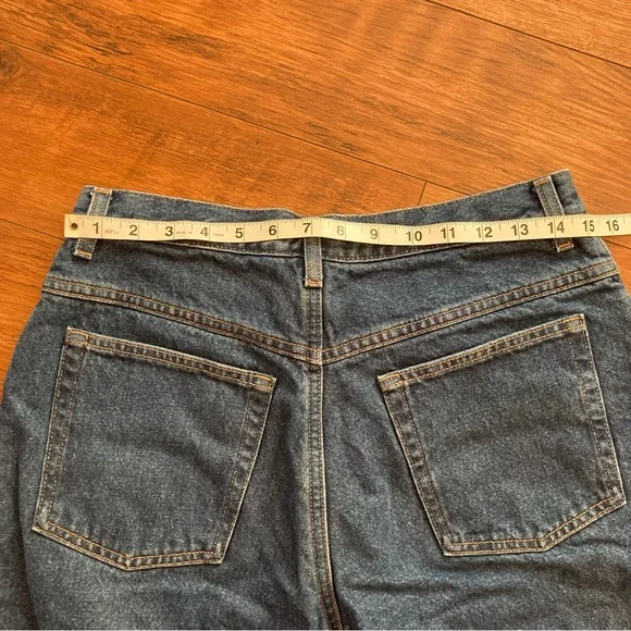 Vintage L.L. Bean Flannel Lined Denim Jeans High Rise Mom Jeans Size 12 Petite - Picture 6 of 8